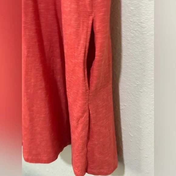 Toad & Co SS Windmere Dress W Sz. S Orange Cotton Pockets Beach Summer Resort - Picture 5 of 9